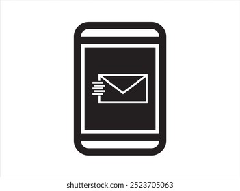 message phone, mail, message icon isolated white