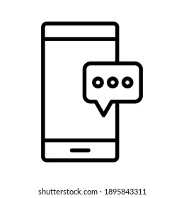 Message, phone, sms icon vector image. Can also be used for communication. Suitable for use on web apps, mobile apps and print media.