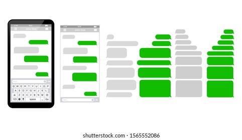 Message Phone Template Chatting Sms Template Bubbles