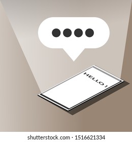 Message phone vector illustration graphic design