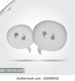 Message Pictograph, Chat icon, Speech bubbles, Discussion - vector illustration, you can change form and color