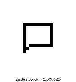 diseño de icono perfecto de píxel de mensaje. Diseño de estilo plano aislado en un fondo blanco. Ilustración del vector