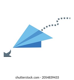 Message plane icon. Isometric of Message plane vector icon for web design isolated on white background