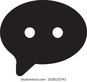 Message pops icon silhouette vector style with white background