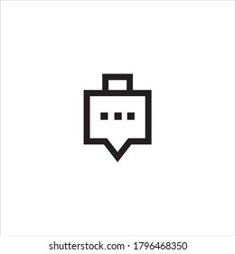 Message porter logo design template