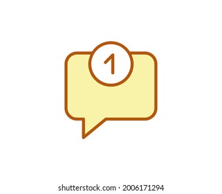 Icono de línea premium de mensaje. Pictograma sencillo de alta calidad. Iconos modernos de estilo de contorno. Ilustración vectorial de trazo sobre un fondo blanco. 