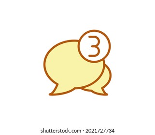 Icono de línea premium de mensaje. Pictograma sencillo de alta calidad. Iconos modernos de estilo de contorno. Ilustración vectorial de trazo sobre un fondo blanco. 