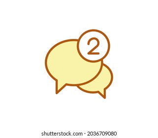 Message premium line icon. Simple high quality pictogram. Modern outline style icons. Stroke vector illustration on a white background. 
