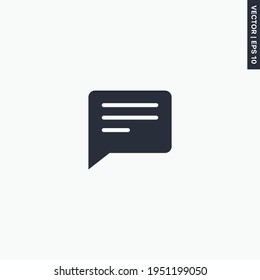 Message, premium quality flat icon. Vector logo concept for web graphics, EPS 10