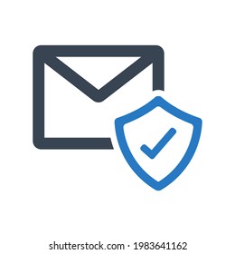 Message protected icon.letter,mail (vector illustration)