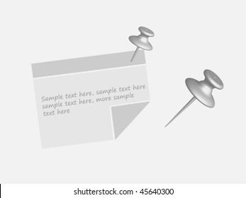 Message with push pin