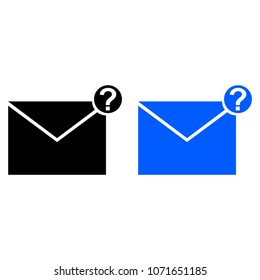 Message with question mark icon