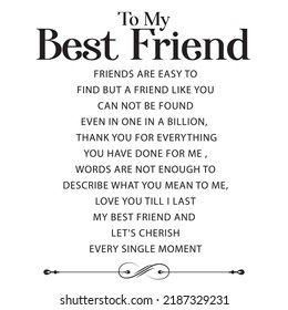 Message quote to my best friend printable