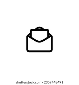 message read or open line icon vector design template and ilustration with editable stroke