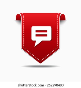 Message Red Vector Icon Design