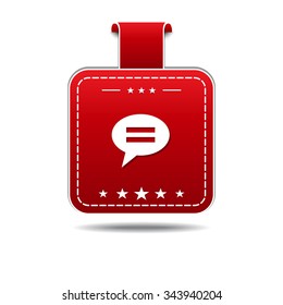 Message Red Vector Icon Design