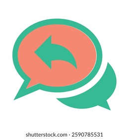 Message response icon fill and outline