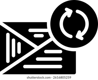 Message Restore Glyph Vector Icon Design