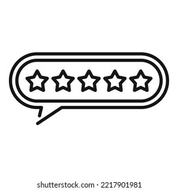 Message review icon outline vector. Online product. App service