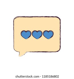message romantic love heart speech bubble