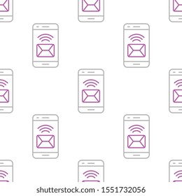 Message seamless pattern design, Repeat textile design. Fabric print.
