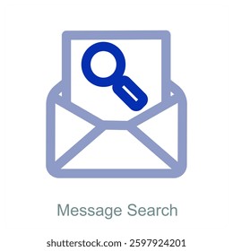 Message Search and communication icon concept