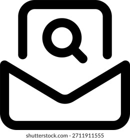 Message search vector design in modern style, chat lookup and communication history concept, digital messaging illustration. Line Icon