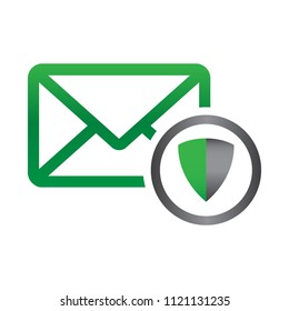 message security icon. message shield icon