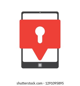 message security . message protection vector icon