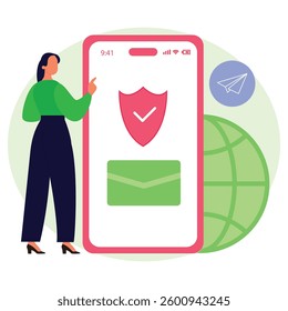 message security Vector Illustration Which can easily modify or edit

