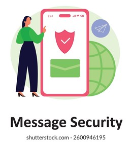 message security Vector Illustration Which can easily modify or edit

