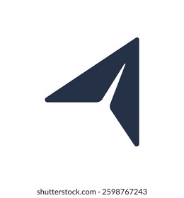 Message send icon. Solid glyph series icon