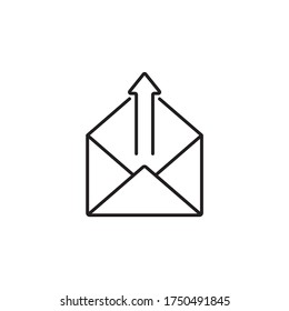 Message send icon symbol illustration