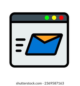 Message, send, mail, browser, content, web, page, website, seo Icon