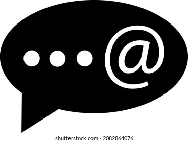 Message sending icon, email, black silhouette. Highlighted on a white background. Vector illustration. A series of business icons.