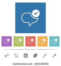 Die Nachricht verschickte flache, weiße Symbole auf quadratischem Hintergrund. 6 Bonussymbole sind im Lieferumfang enthalten.