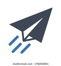 Icono de mensaje enviado en fondo blanco
