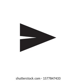 Message sent icon,symbol. Web isolated. 