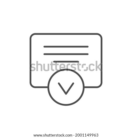 Message sent line outline icon