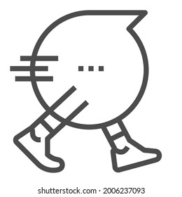 Message sent, square line vector icon.