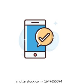 Message Sent Vector Icon. illustration Style EPS 10 File