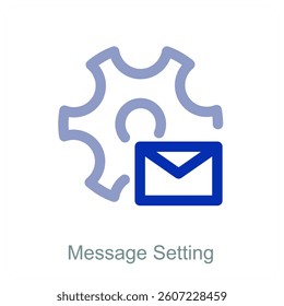 Message Setting and configuration icon concept