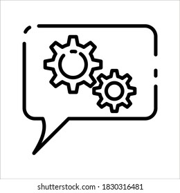 Message settings icon. vector illustration for graphic design, website, UI on white background