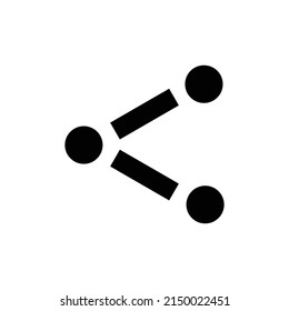 Icono de logotipo de intercambio de mensajes simple vector de diseño plano 
