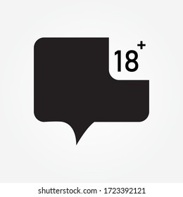 message sign icon, Only for 18 and above