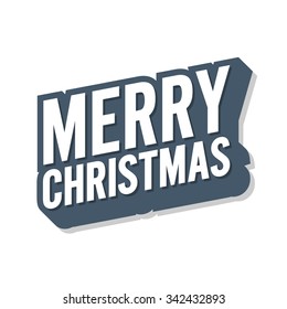 Message signs speech bubble of Merry Christmas.