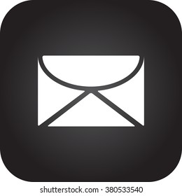 Message simple icon on colorful square background