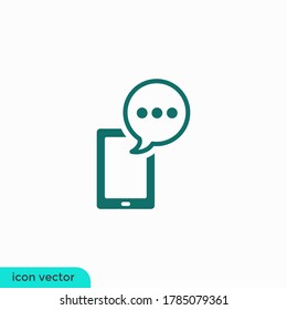 message and smarphone icon instant messaging symbol illustration logo template