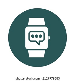 Message smart watch Vector icon which is suitable for commercial work and easily modify or edit it

