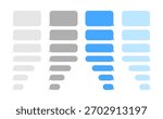 Message smartphone template. Mobile chatting sms app template bubbles. Message bubbles chat on smartphone icons. Phone chatting sms template bubbles. Isolated smartphone mockup. Stock vector.